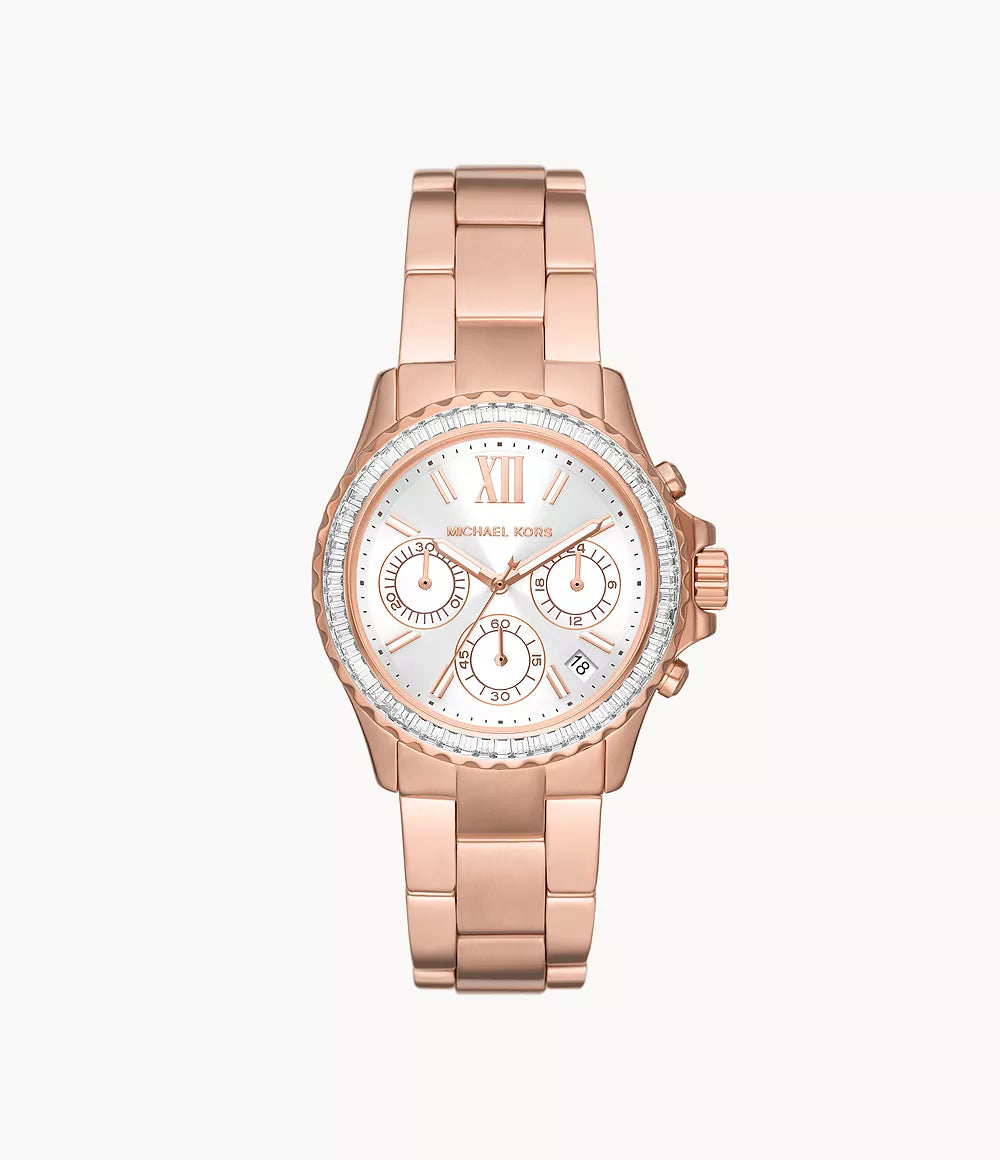 MK7213 Michael Kors Everest Chronograph Rose Gold-Tone Stainless Steel Watch