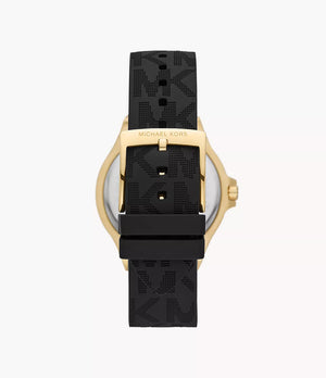 MK7281 Michael Kors Mini-Lennox Three-Hand Black Silicone Watch