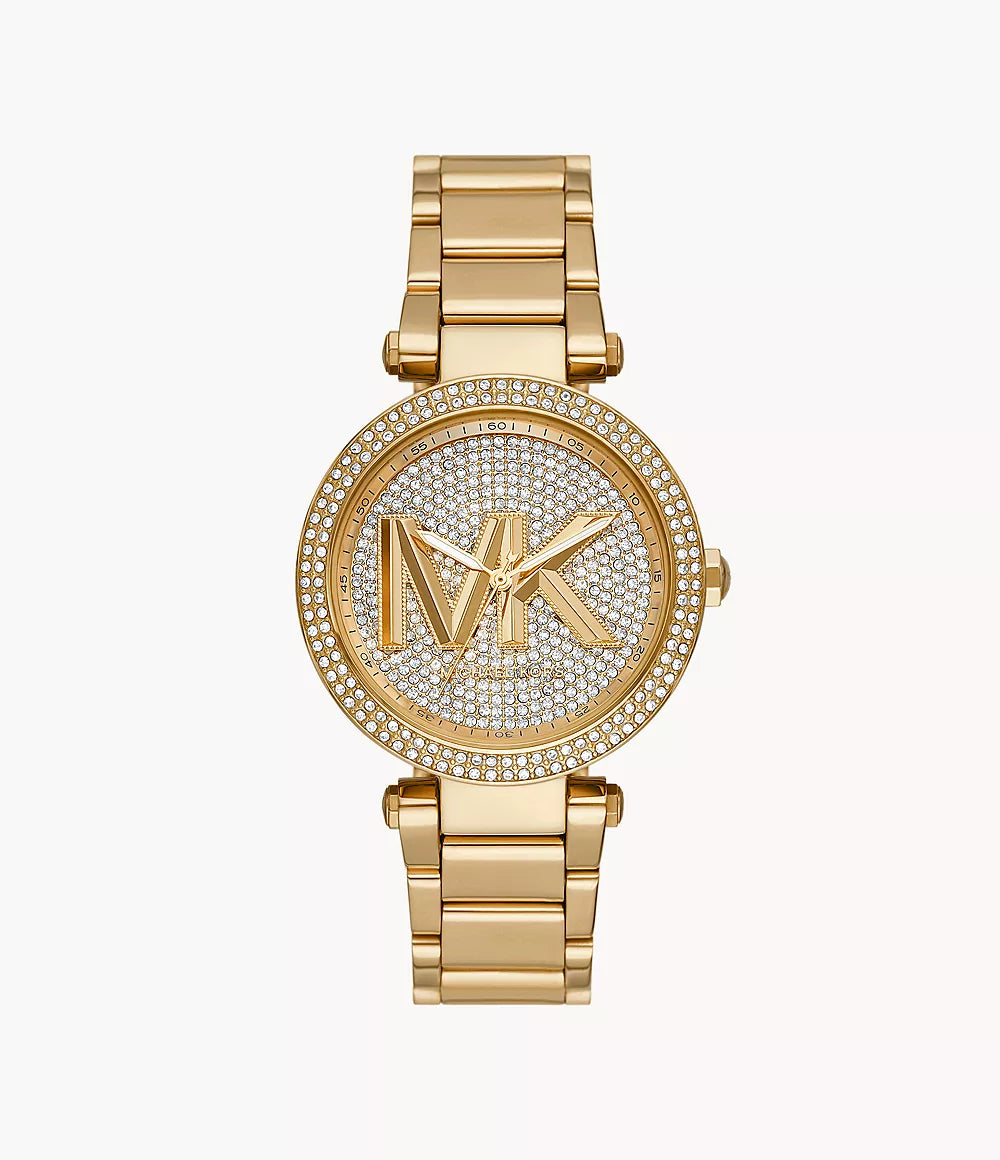 MK7283 Michael Kors Parker Three-Hand Gold-Tone Stainless Steel Watch