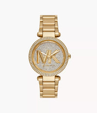 MK7283 Michael Kors Parker Three-Hand Gold-Tone Stainless Steel Watch