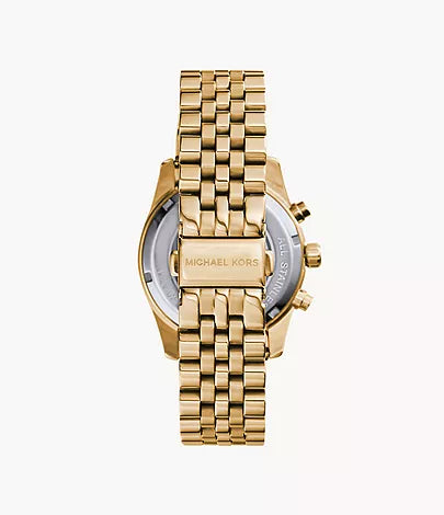 Michael Kors Lexington Chronograph Gold-Tone Stainless Steel Watch MK7378