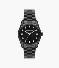 MK7442 Michael Kors Lexington Three-Hand Black Stainless Steel Watch