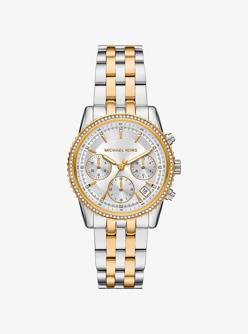 Mini Bryant Pavé Two-Tone Watch MK7532
