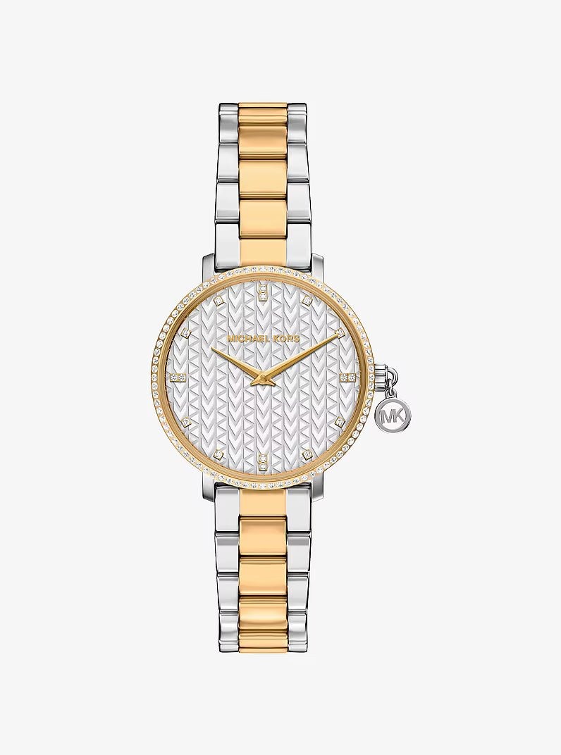 Mini Pyper Pavé Two-Tone Watch MK7574