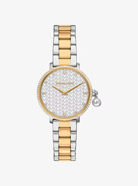 Mini Pyper Pavé Two-Tone Watch MK7574