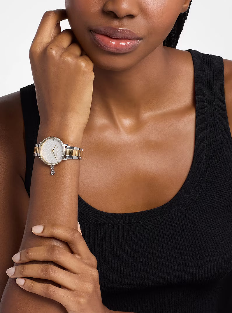 Mini Pyper Pavé Two-Tone Watch MK7574