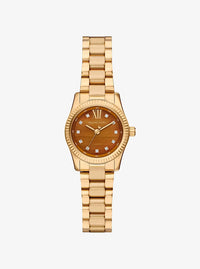 Petite Lexington Pavé Gold-Tone Watch MK7578