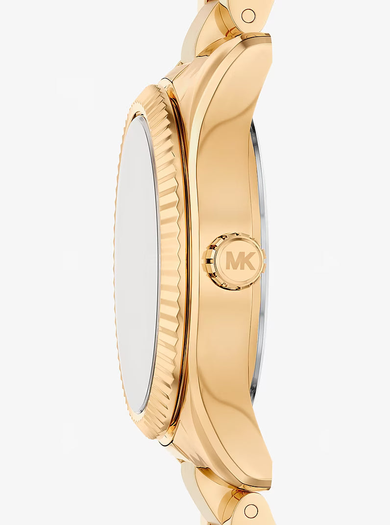 Petite Lexington Pavé Gold-Tone Watch MK7578