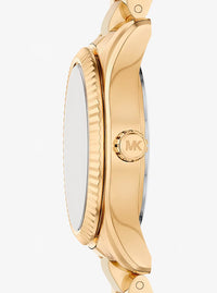 Petite Lexington Pavé Gold-Tone Watch MK7578