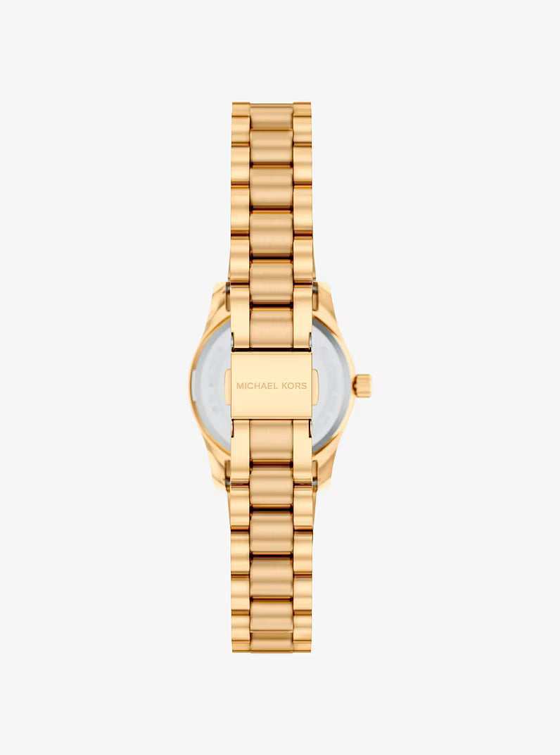 Petite Lexington Pavé Gold-Tone Watch MK7578