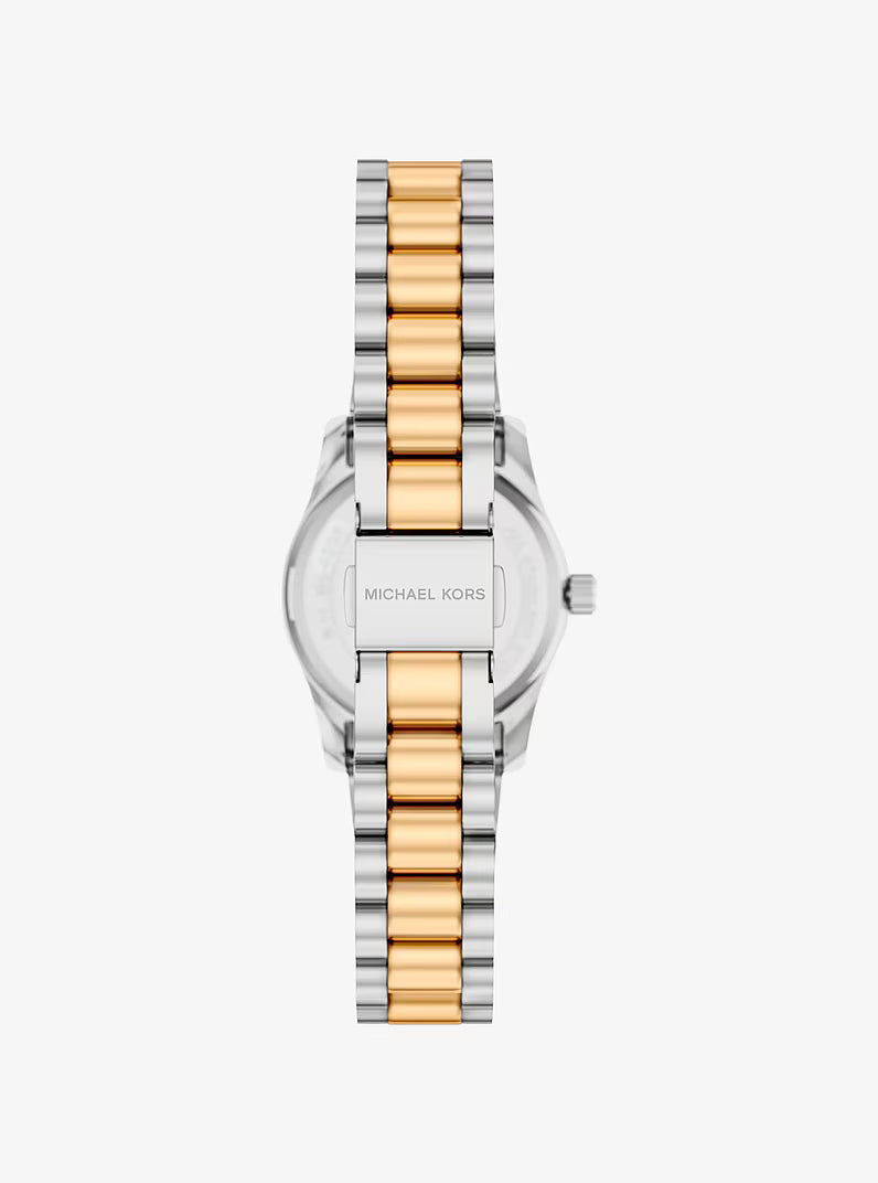 Petite Lexington Pavé Two-Tone Watch MK7579