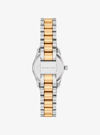 Petite Lexington Pavé Two-Tone Watch MK7579