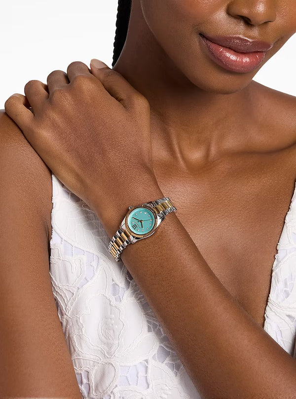 Petite Lexington Pavé Two-Tone Watch MK7579