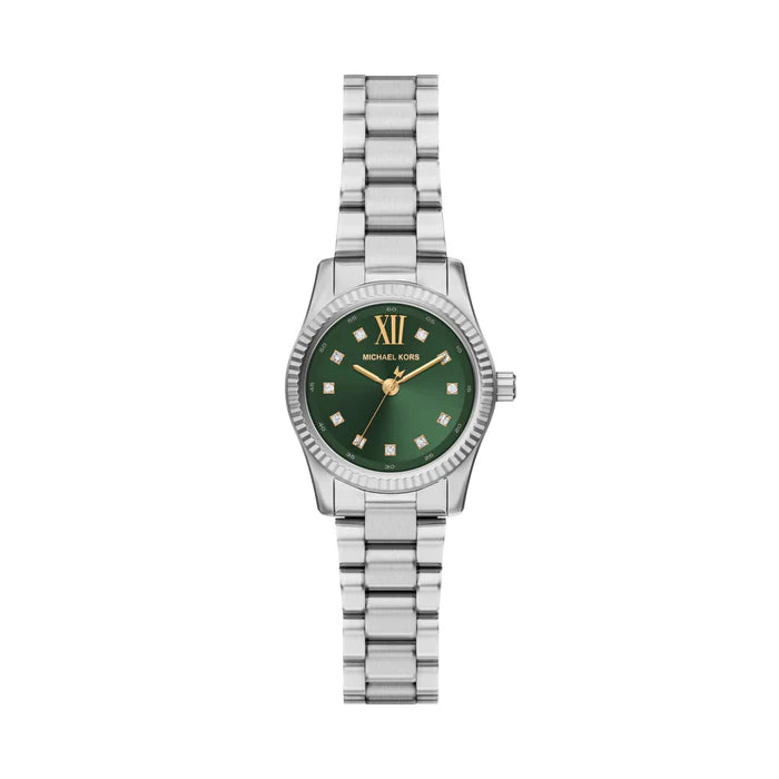 Lexington Green Dial Stainless Steel Watch MK7580
