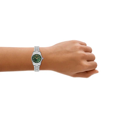Lexington Green Dial Stainless Steel Watch MK7580