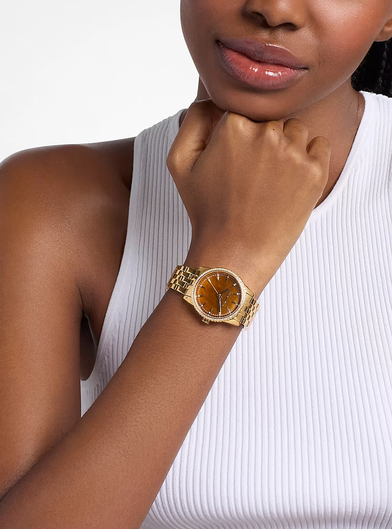 Bryant Pavé Gold-Tone Watch MK7581