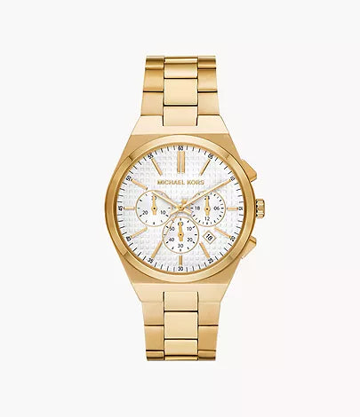 MK9120 - Michael Kors Lennox Chronograph Gold-Tone Stainless Steel Watch