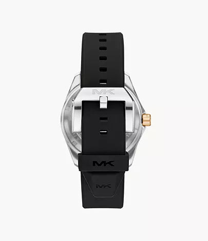 MK9158 - Michael Kors Maritime Three-Hand Date Black Silicone Watch For Men