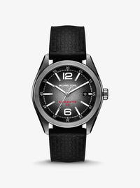 Oversized Accelerator 2.0 Gunmetal and Textured Silicone Watch MK9175