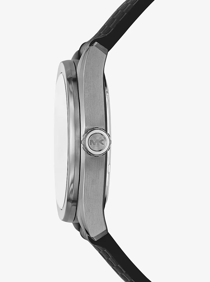 Oversized Accelerator 2.0 Gunmetal and Textured Silicone Watch MK9175