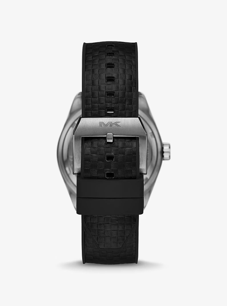 Oversized Accelerator 2.0 Gunmetal and Textured Silicone Watch MK9175