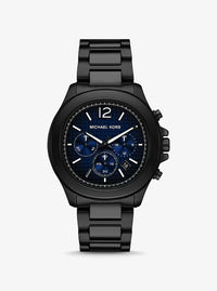 Oversized Sage Black-Tone Watch MK9193