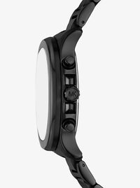 Oversized Sage Black-Tone Watch MK9193