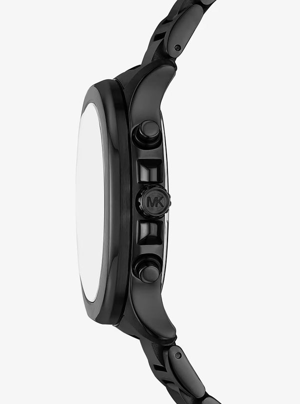Oversized Sage Black-Tone Watch MK9193