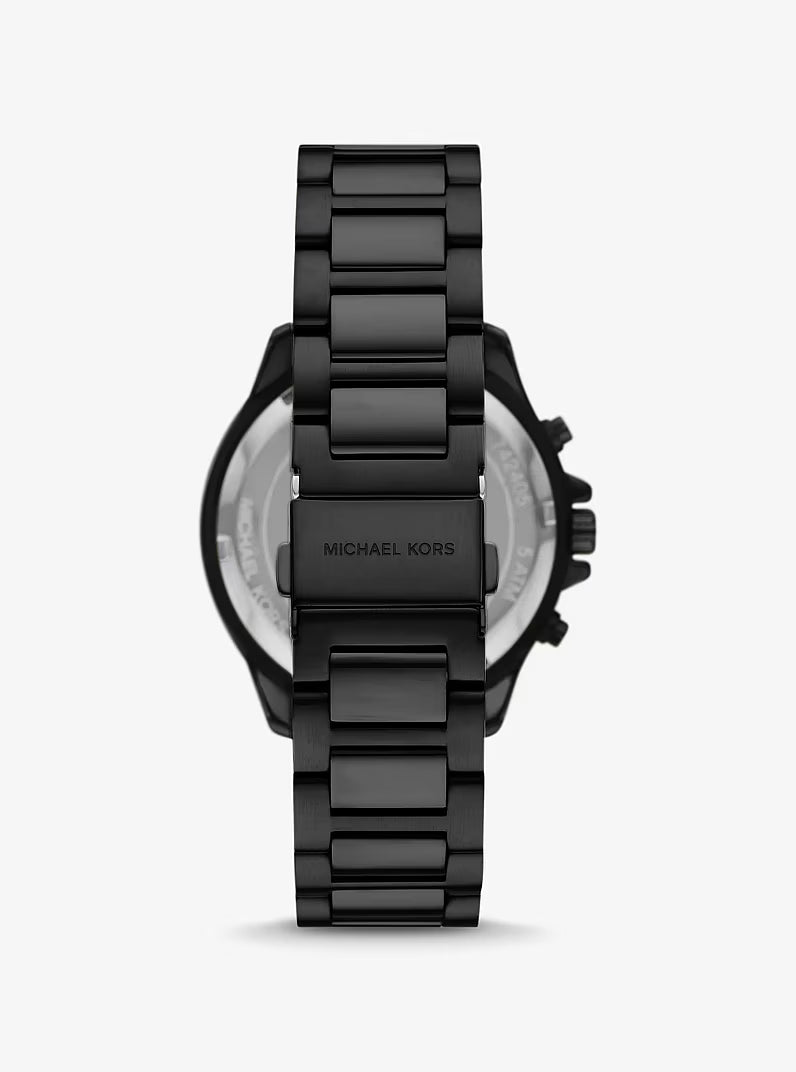 Oversized Sage Black-Tone Watch MK9193