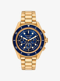 Oversized Maritime Gold-Tone Watch MK9202