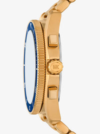 Oversized Maritime Gold-Tone Watch MK9202