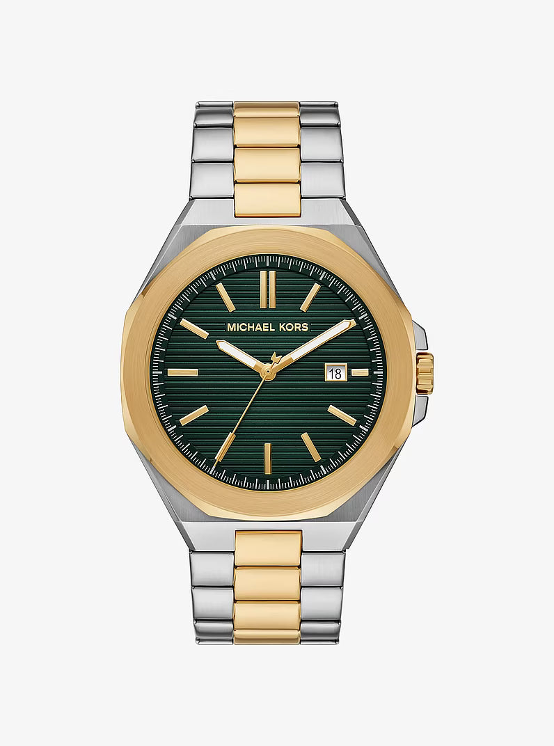 Michael Kors Men's Callum Three-Hand Date Two-Tone Stainless Steel Watch MK9289