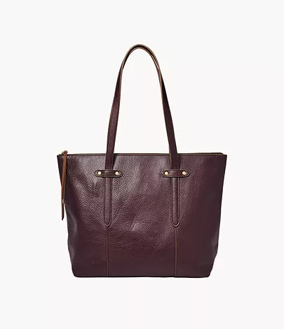 SHB1981599 - Fossil Felicity Tote Burgundy Leather Bag For Women