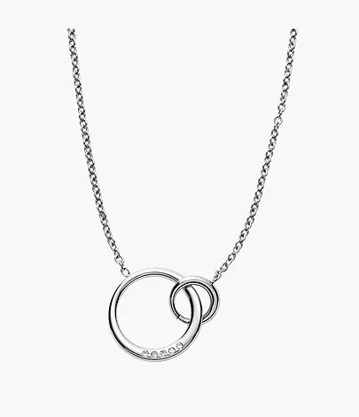 SKJ1053040 - Skagen Kariana Silver-Tone Crystal Pendant Necklace