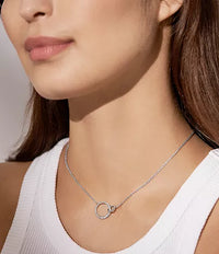 SKJ1053040 - Skagen Kariana Silver-Tone Crystal Pendant Necklace