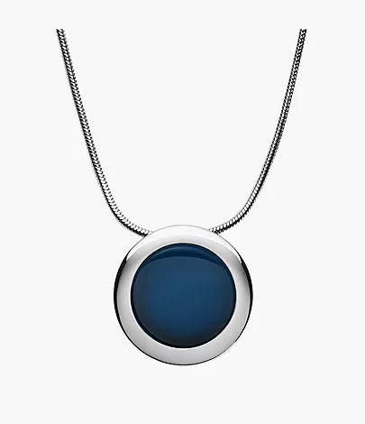 SKJ1194040 - Skagen Sofie Sea Glass Silver-Tone Pendant Necklace