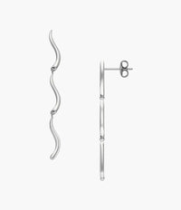 Kariana Waves Stainless Steel Long Drop Earrings SKJ1792040