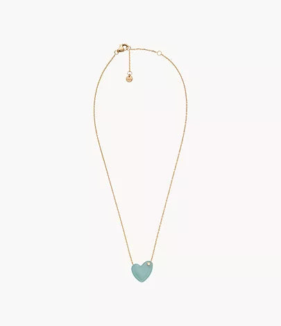 SKJ1801710 - Skagen Sofie Sea Glass Mint Green Heart-Shaped Pendant Necklace