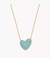 SKJ1801710 - Skagen Sofie Sea Glass Mint Green Heart-Shaped Pendant Necklace