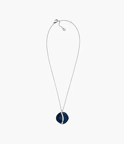 SKJ1809040 - Skagen Sofie Sea Glass Blue Organic-Shaped Pendant Necklace