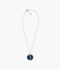 Sofie Sea Glass Blue Organic-Shaped Pendant Necklace SKJ1809040