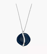 SKJ1809040 - Skagen Sofie Sea Glass Blue Organic-Shaped Pendant Necklace