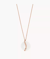 Sofie Sea Glass White Organic-Shaped Pendant Necklace SKJ1813791