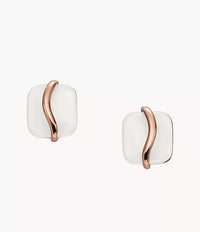 SKJ1817791 - Skagen Sofie Sea Glass White Organic-Shaped Stud Earrings