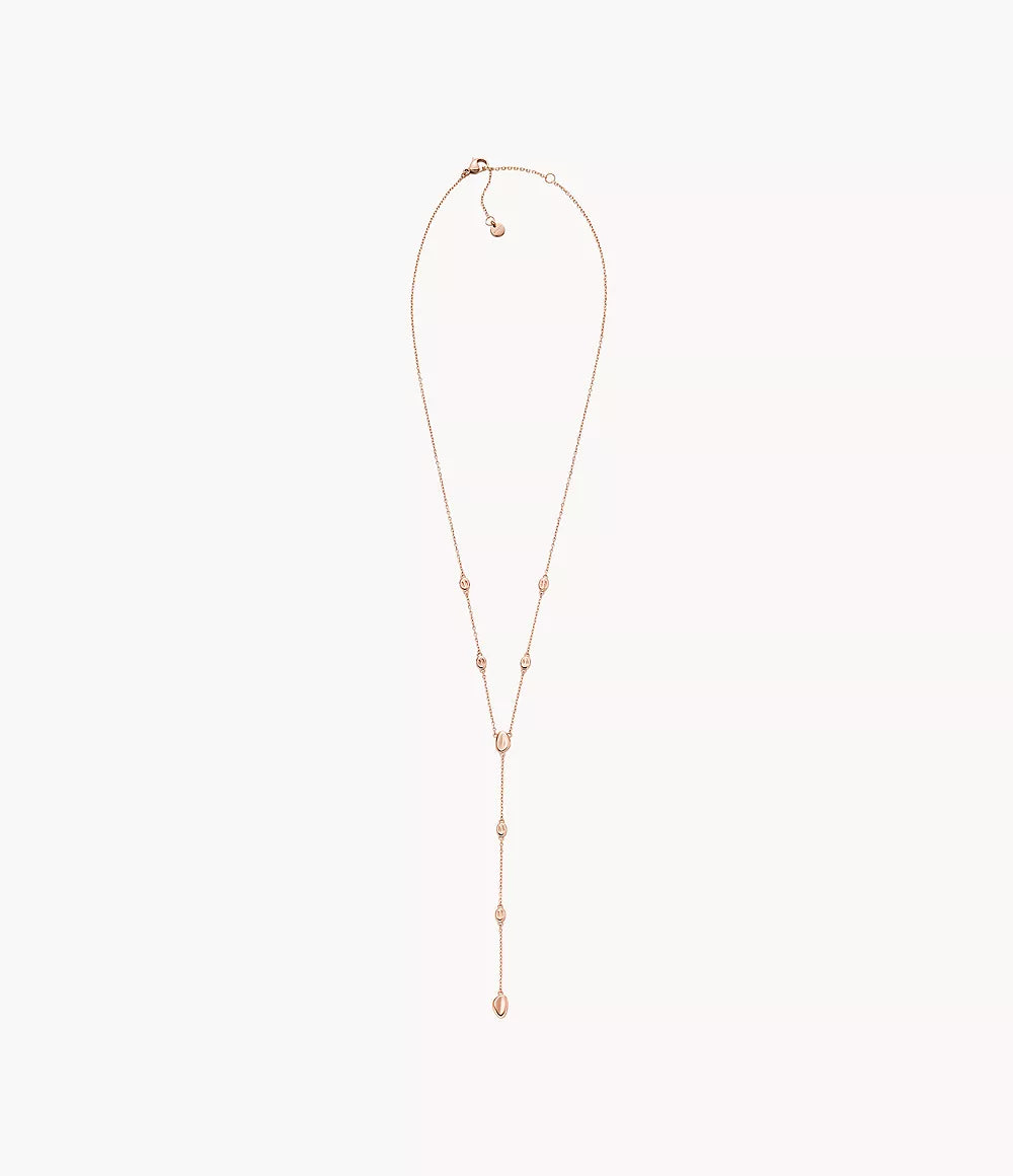 Anja Pebble Rose Gold Stainless Steel Y Necklace No rating value Same page link.   (0) SKJ1845791