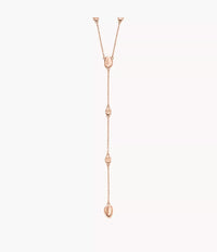 Anja Pebble Rose Gold Stainless Steel Y Necklace No rating value Same page link.   (0) SKJ1845791