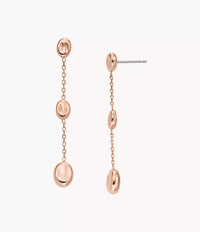 Anja Pebble Rose Gold Stainless Steel Drop Earrings SKJ1846791