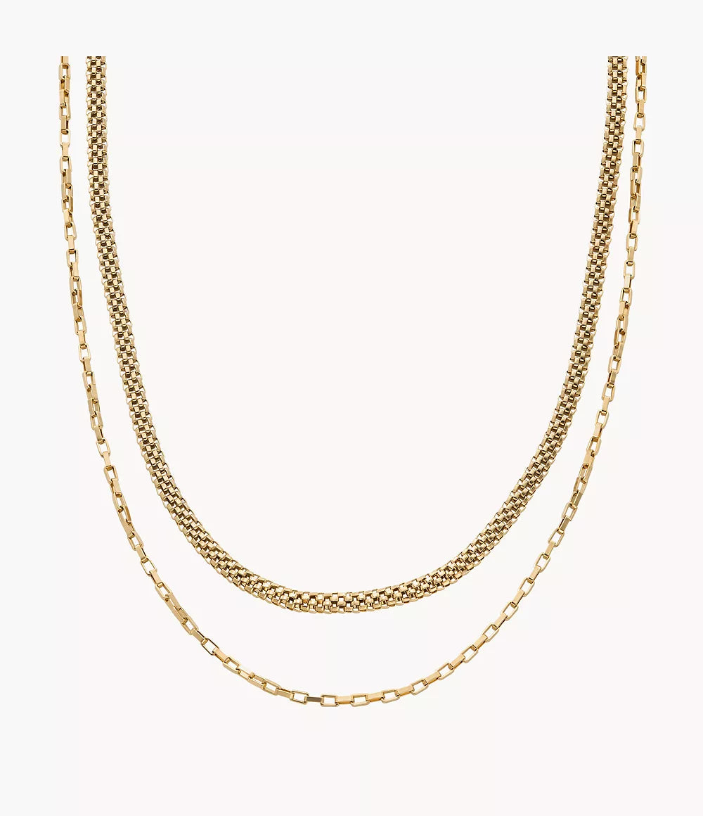 Merete Gold Stainless Steel Multi-Strand Necklace SKJ1860710