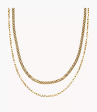 Merete Gold Stainless Steel Multi-Strand Necklace SKJ1860710