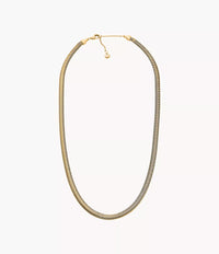 Moderne Stak Gold-Tone Stainless Steel Chain Necklace SKJ1866710